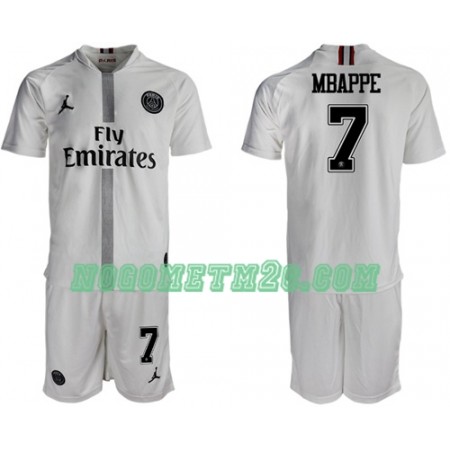Dječji Nogometni Dres Paris Saint Germain Mbappe 7 Jodan Bijela Treći 2018-2019 Dječji Nogometni Dres Paris Saint Germain Mbappe 7 Jodan Bijela Treći 2018-2019